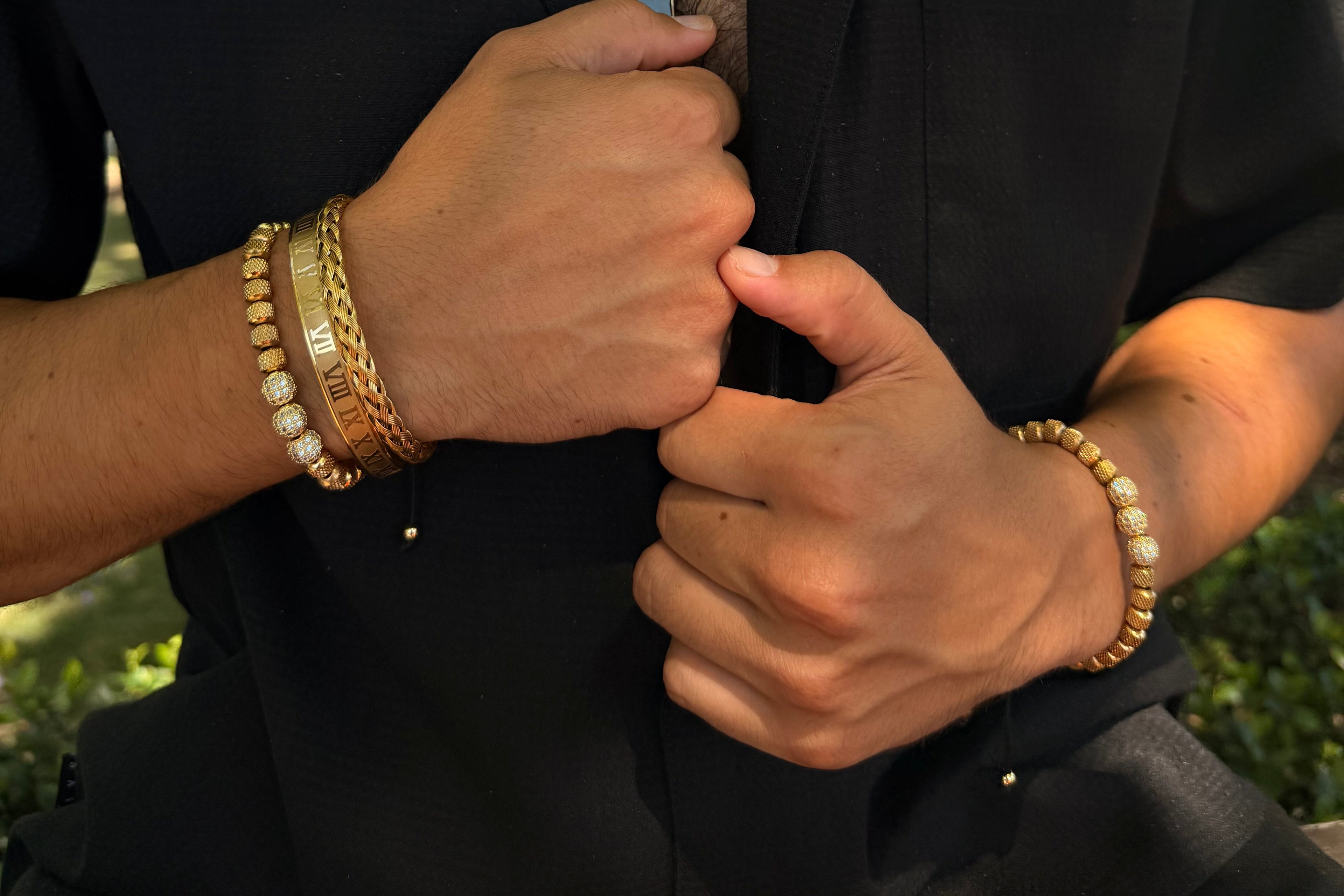 The Golden Trio – Cuff Bracelet Set